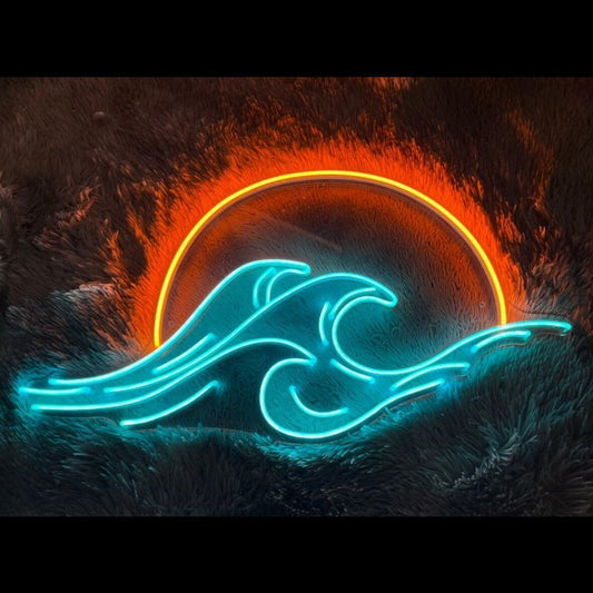 Neon Glowing Waves